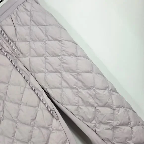 ATHLETA Apres Ski Down Jogger Pants Purple Quilted Pockets Pull On Lined Size 8 - Picture 4 of 7